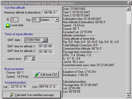 celestial navigation calculator software